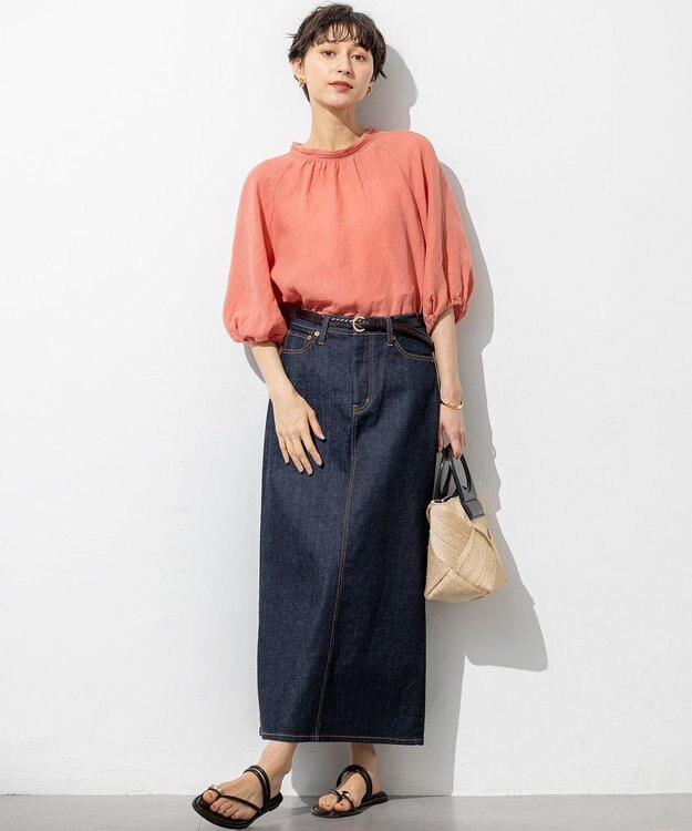 23区 【Oggi3月号掲載/新色追加/洗える】23区DENIM ストレッチ デニムスカート ネイビー系