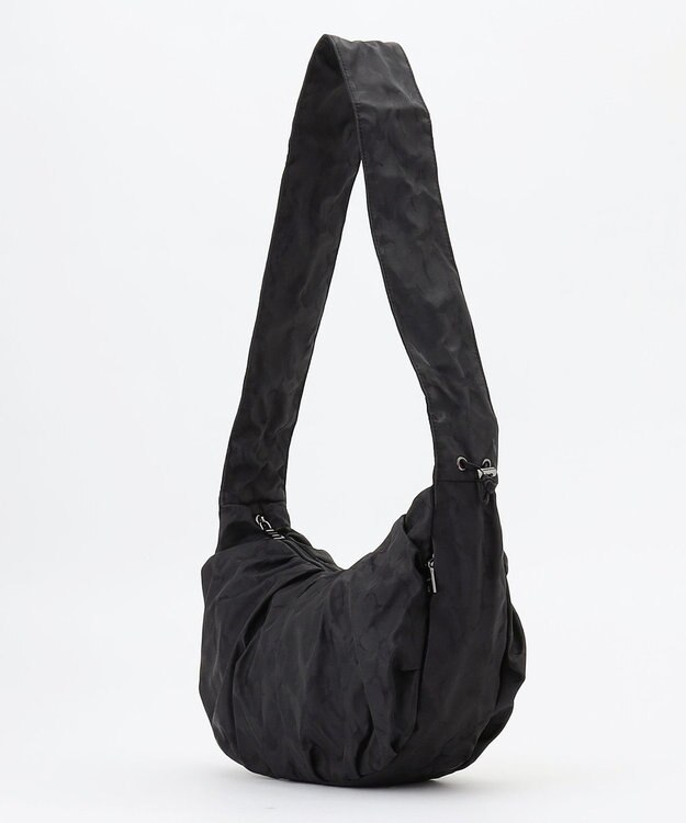 Y'SACCS 迷彩ジャカードシャーリングショルダーバッグ ブラック