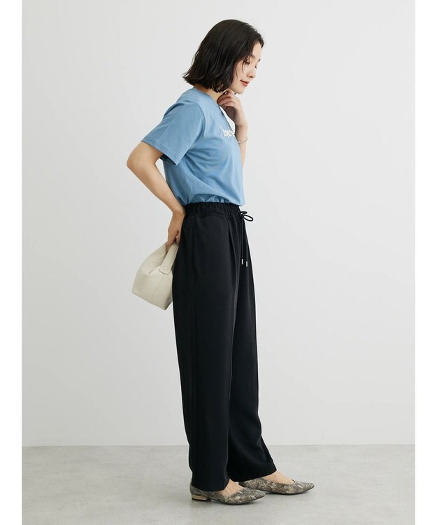 Green Parks ・ＲＡＹ　ＣＡＳＳＩＮ　パールドットロゴＴシャツ Blue