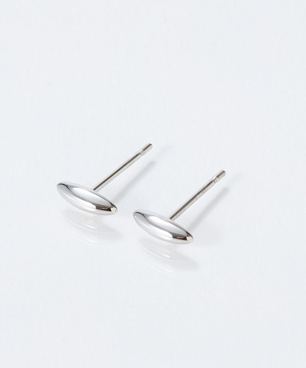 Phoebe 【金属アレルギー対応】メタルオーバルグレースピアス　シルバー/サージカルステンレス シルバー