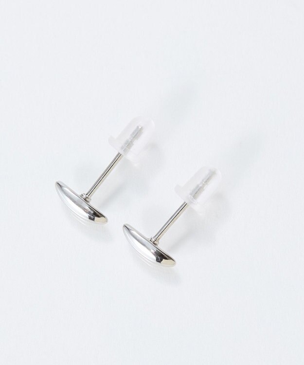 Phoebe 【金属アレルギー対応】メタルオーバルグレースピアス　シルバー/サージカルステンレス シルバー