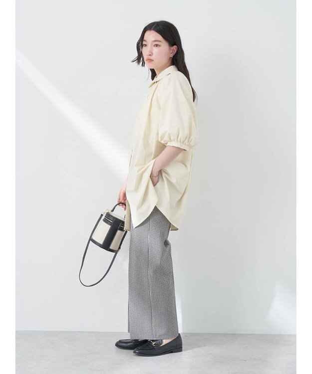 earth music&ecology パフスリーブチュニックブラウス Light Yellow