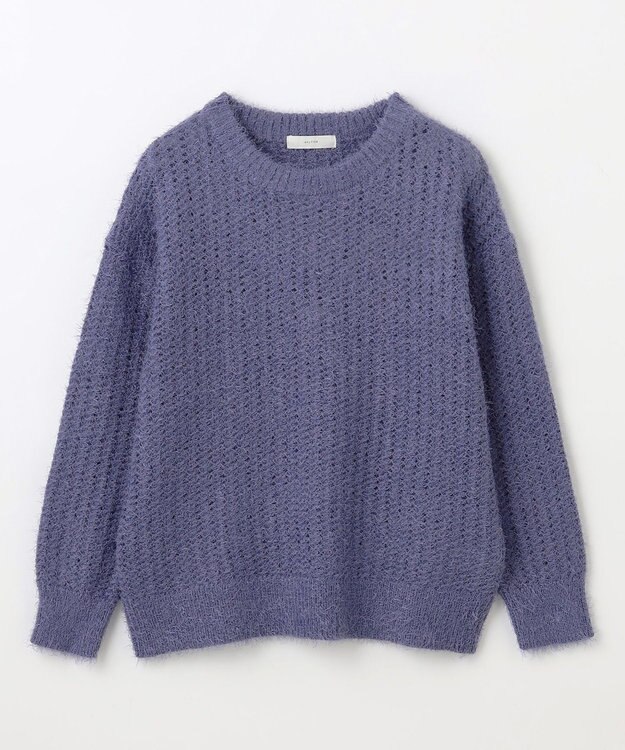 ANY 【洗濯機可】フェザーメッシュニット ロイヤル