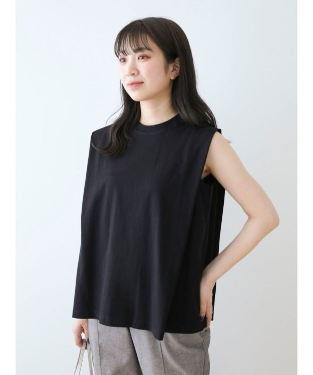 Green Parks ・ＳＵＧＡＲＳＰＯＯＮ【ＣＯＯＬ】タックノースリーブＴＥＥ Black