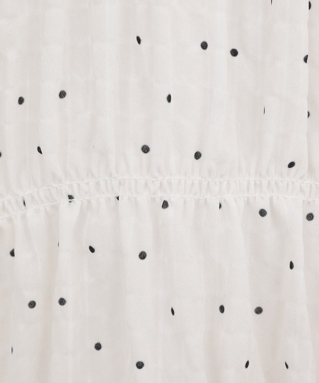 earth music&ecology レースティアードシャーリングブラウス Dot