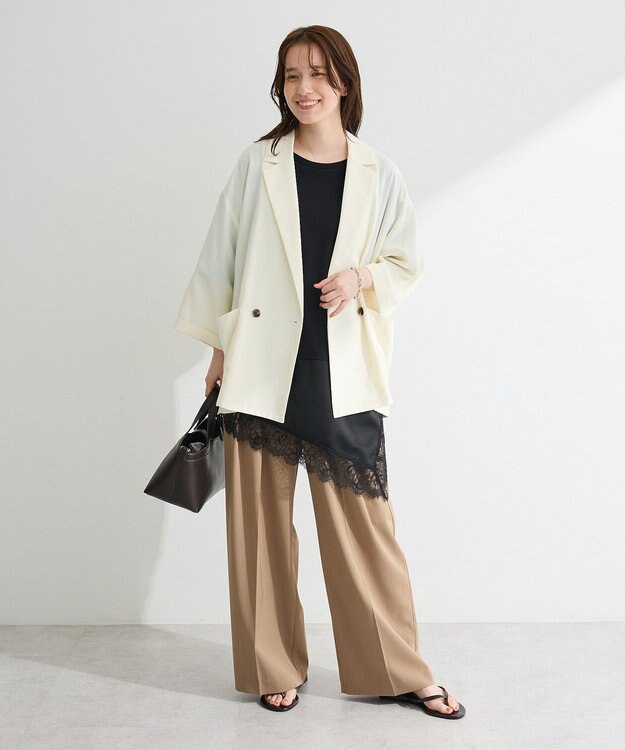 Green Parks 【適ON】シアーシャツジャケット Ivory