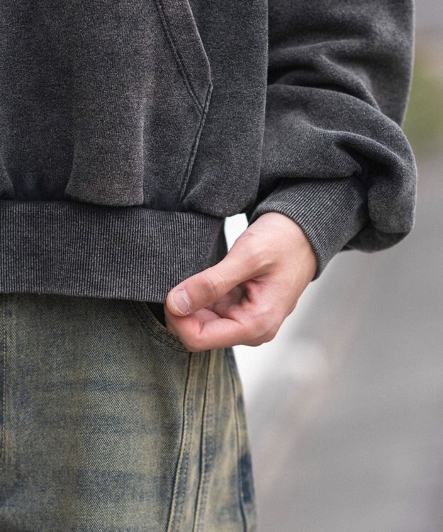 WEGO ショートグラフィックプルパーカー ブラックその他