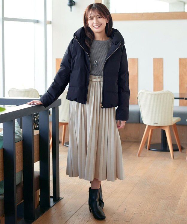 Tiaclasse 【安田美沙子さん着用・新色追加】シームレスダウンコート ネイビー