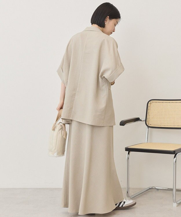 AMERICAN HOLIC リネンライクマーメイドスカート Gray Beige