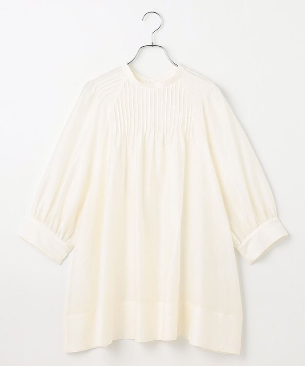 #Newans 【金子綾さんインスタライブご紹介アイテム】（前後着用可能）ピンタックシアーブラウス ホワイト