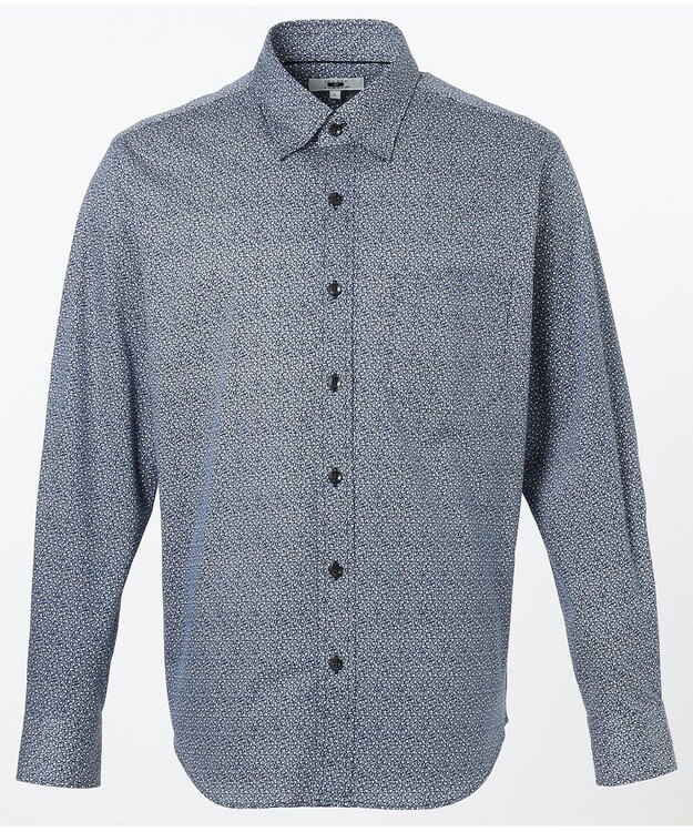 JOSEPH ABBOUD 【キングサイズ】コンパクトジャージープリント シャツ ネイビー系5