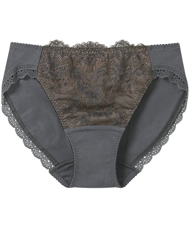 Wing ペアショーツ 【ナチュラルアップブラ】 身生地部オーガニックコットン混 はきこみ丈あさめ KF3000 ウイング／ワコール ダークブラウン