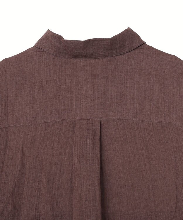 YECCA VECCA 3wayシアーリネンシャツ Brown