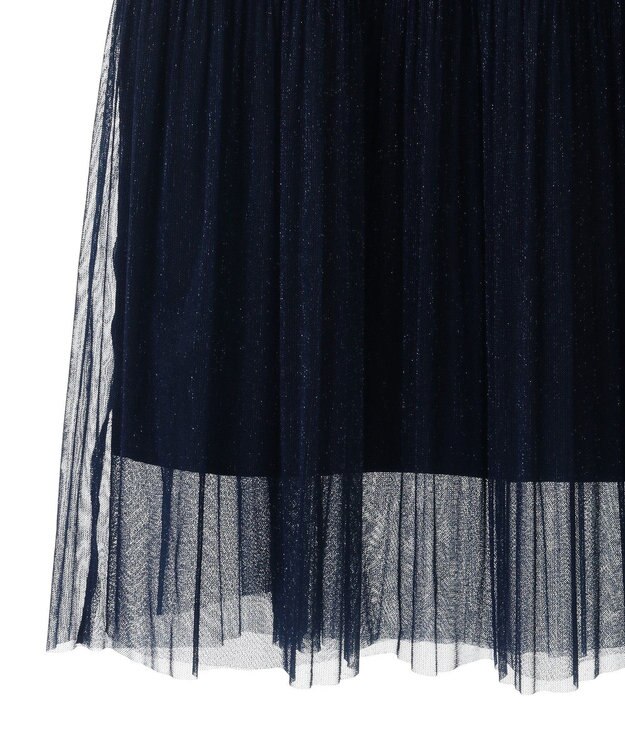 Green Parks ラメチュールプリーツスカート Blue