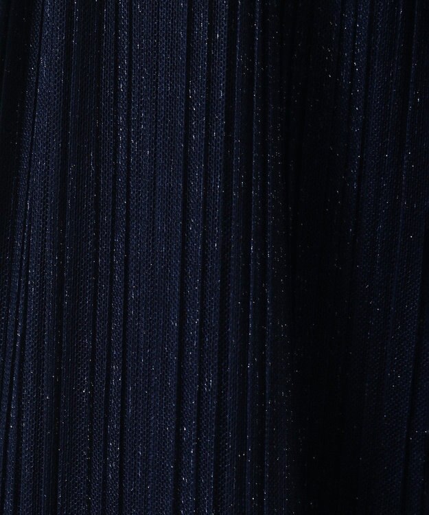 Green Parks ラメチュールプリーツスカート Blue