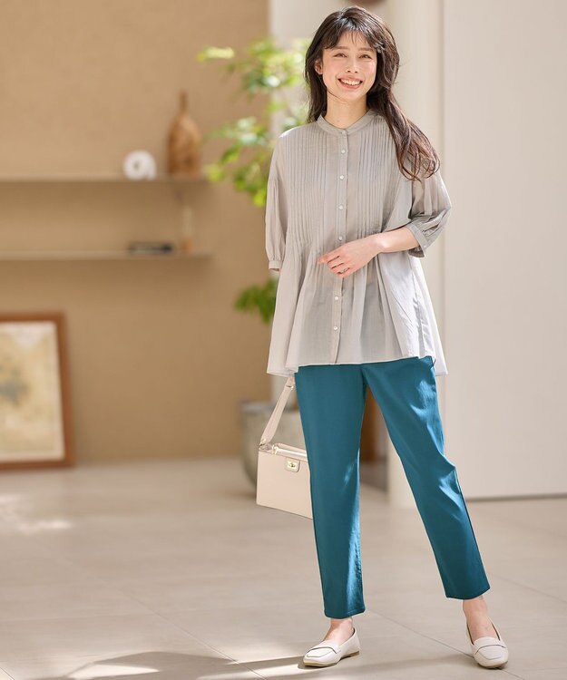 ANY 【ストレッチ】大人の7daysデイリーパンツ ターコイズ