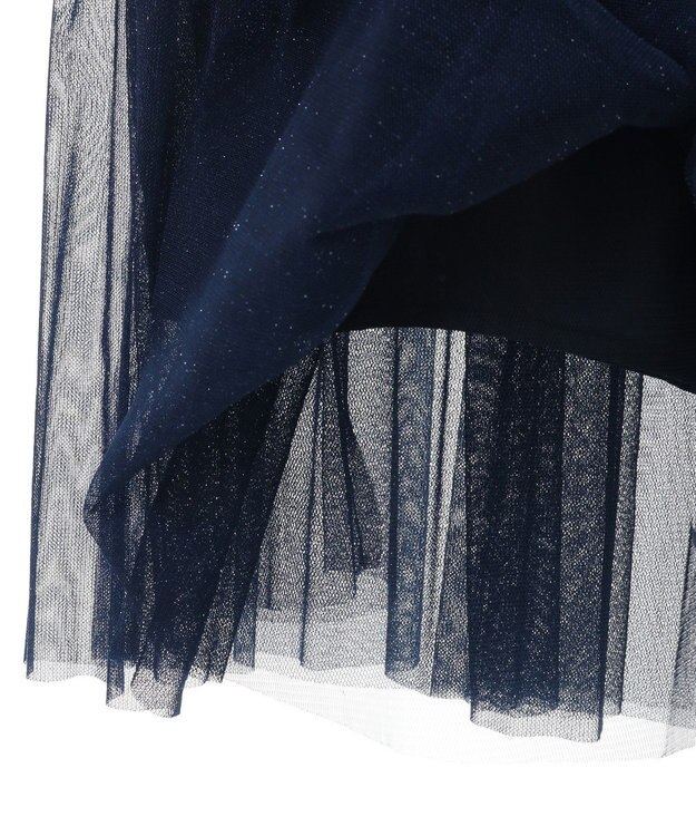 Green Parks ラメチュールプリーツスカート Blue