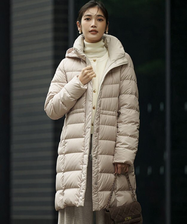 23区 L 【VERY掲載/新色追加】シレータフタ ロング ダウンコート ベージュ系