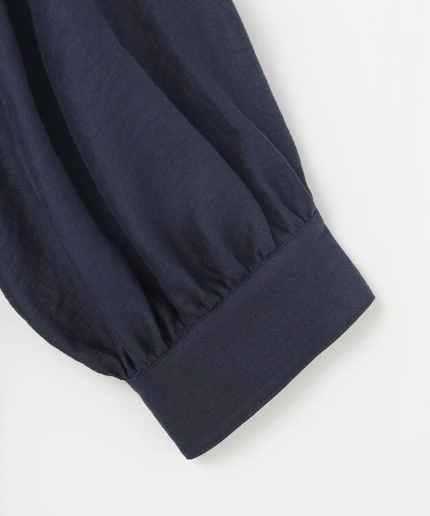 #Newans 【金子綾さんインスタライブご紹介アイテム】（前後着用可能）ピンタックシアーブラウス ネイビー