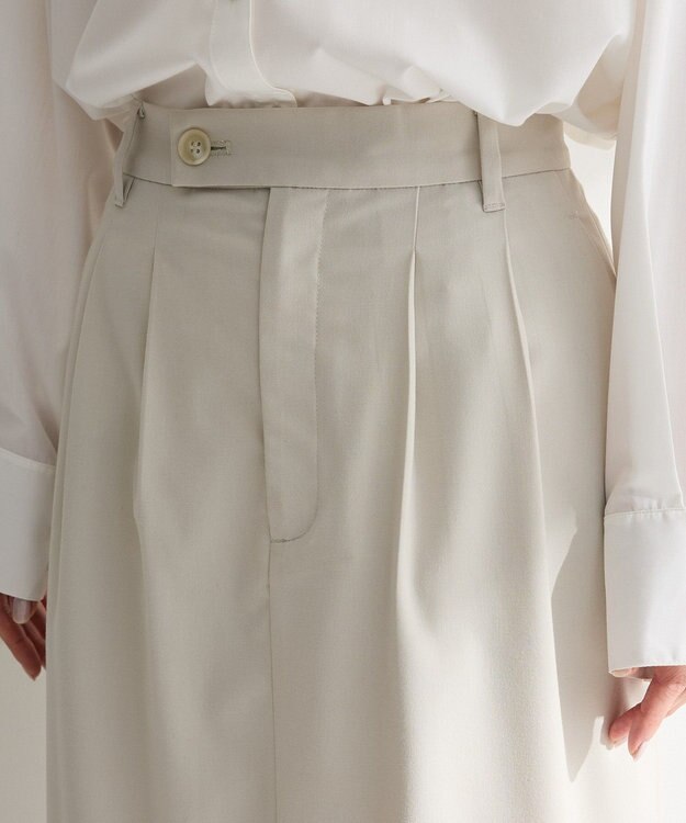 Green Parks イージーケアタック入りスカート Beige