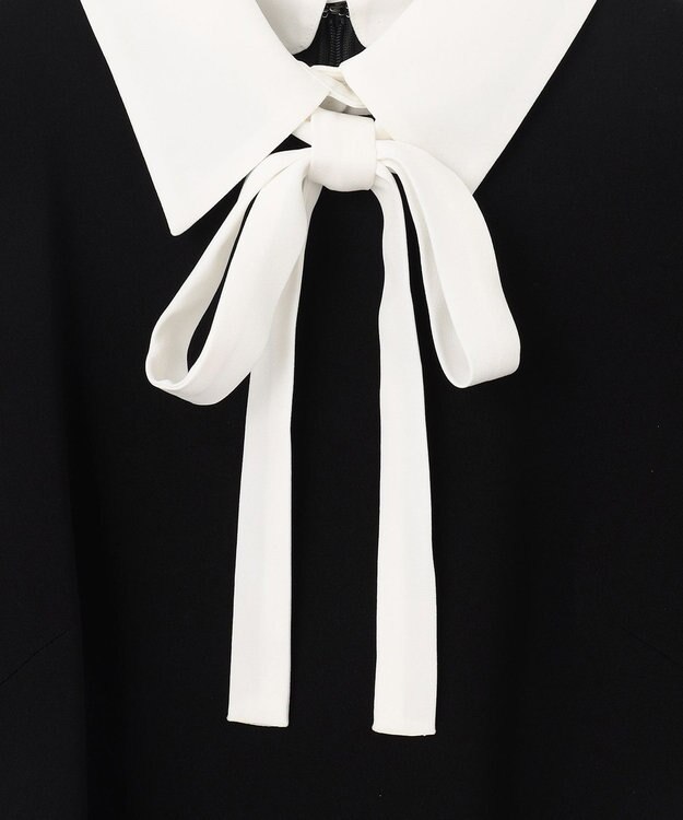 GRACE CONTINENTAL ダブルクロスドレス バイカラー