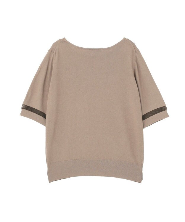 Green Parks 袖シアーニットプルオーバー Mocha