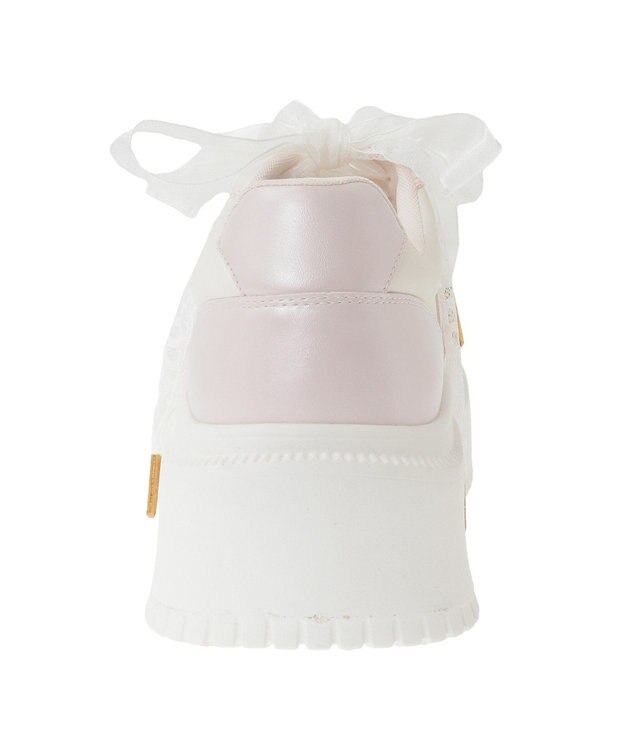 Maison de FLEUR レースリボン厚底スニーカー Light Pink