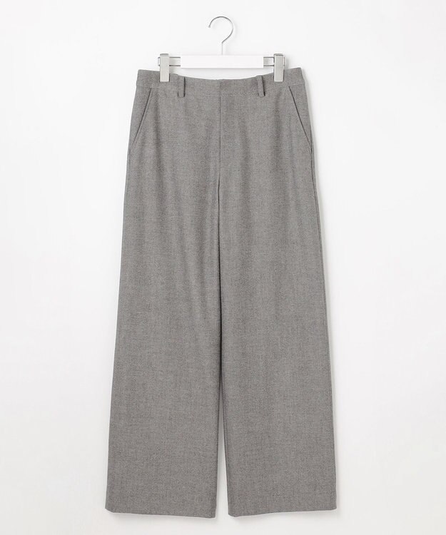 J.PRESS LADIES 【洗える】チェルビック セミワイド パンツ グレー系