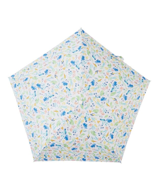 MOONBAT estaa 晴雨兼用 自動開閉傘 超軽量 ジューシーフラワー 日傘 遮光 遮熱 UV ターコイズブルー