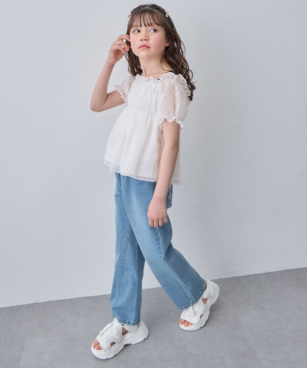 ANY KIDS 【一部店舗/WEB先行販売アイテム】2WAY シアードビーブラウス ホワイト