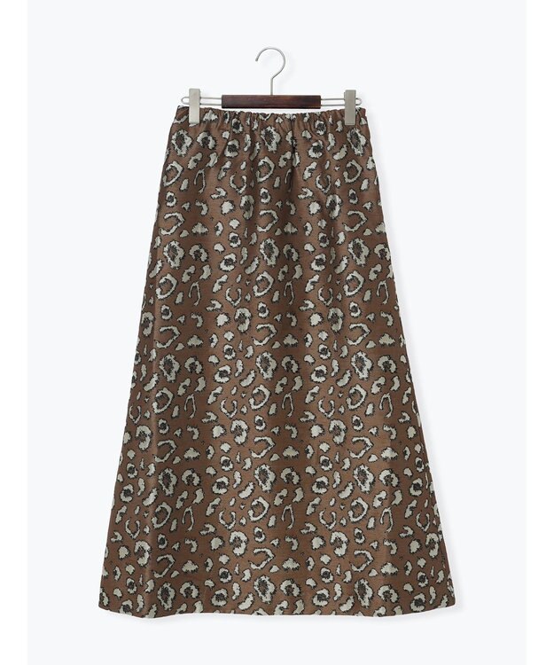 Te chichi レオパードジャガードナロースカート ブラウン
