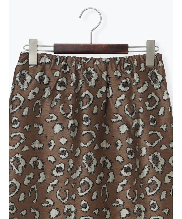 Te chichi レオパードジャガードナロースカート ブラウン