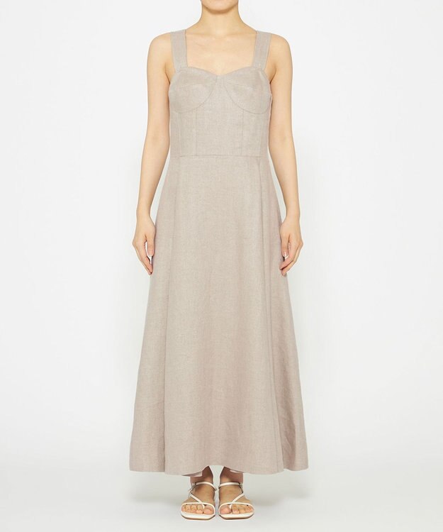 uncrave ヘリンボーン リネン ワンピース（uncrave WHITE） フラックスA