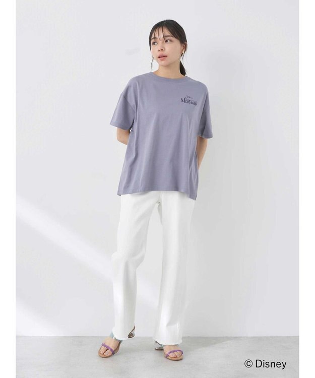 earth music&ecology リトル・マーメイド / プリントTee Charcoal Gray