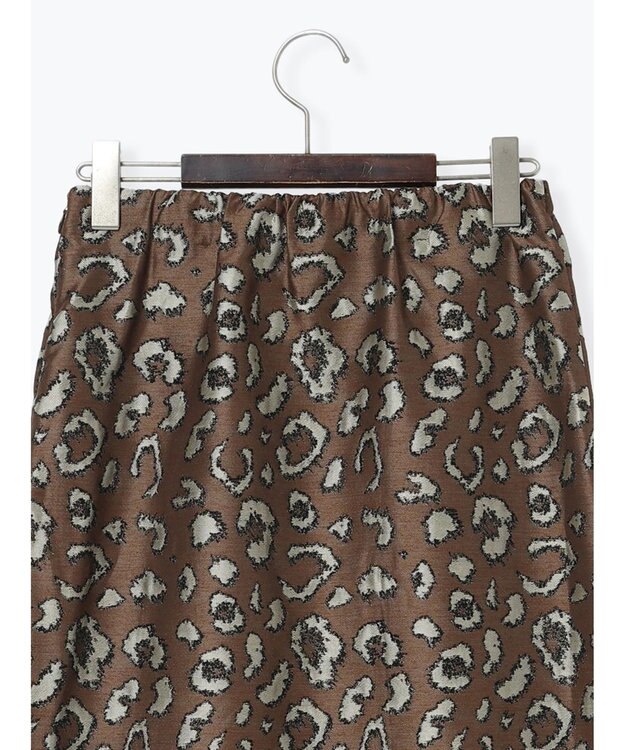 Te chichi レオパードジャガードナロースカート ブラウン
