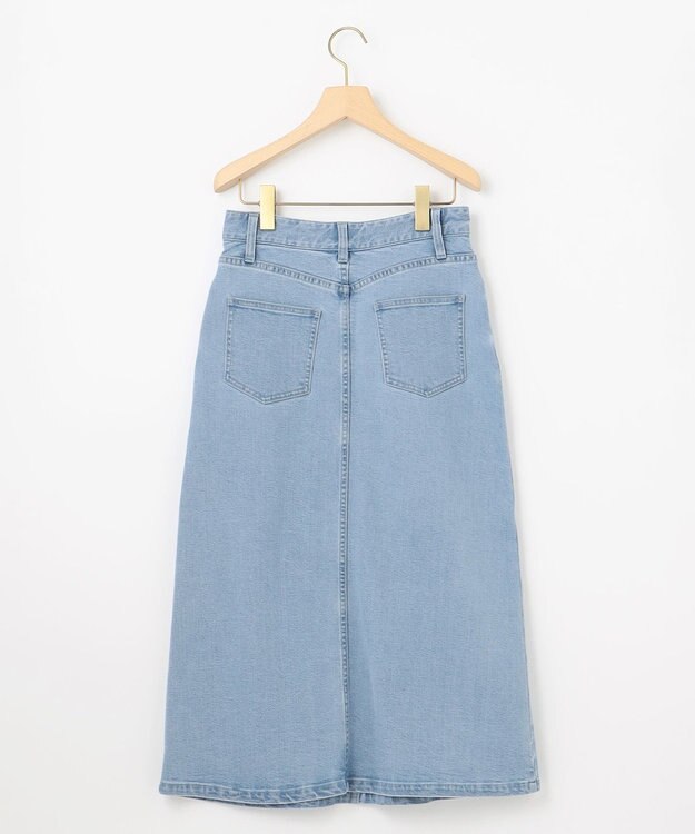 組曲 ミッドデニムタイト スカート ブリーチインディゴ系