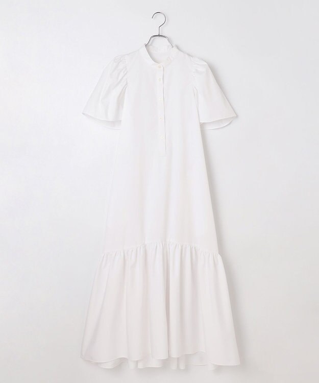 #Newans フレアヘムシャツワンピース ホワイト