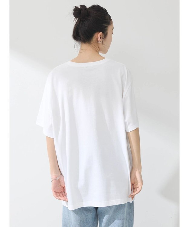 earth music&ecology アソートロゴプリントＴ Off White