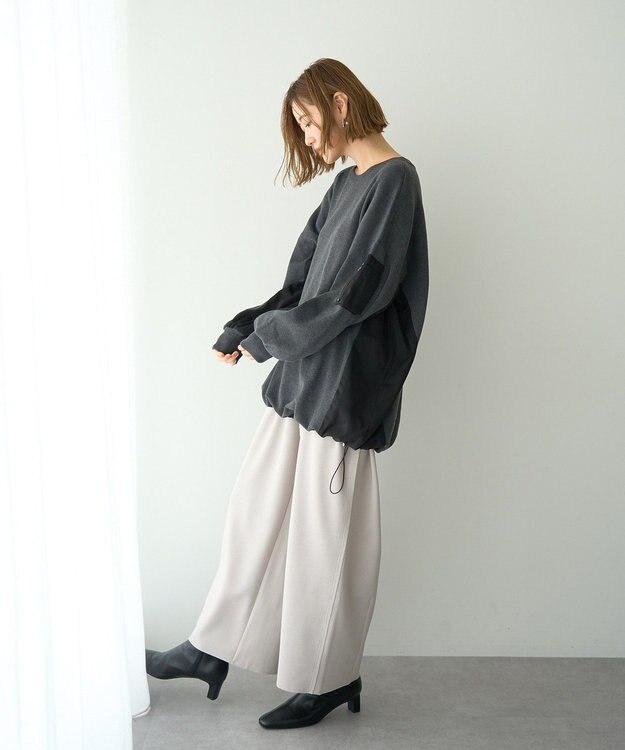 YECCA VECCA イージーカットジョーゼットパンツ Light Gray