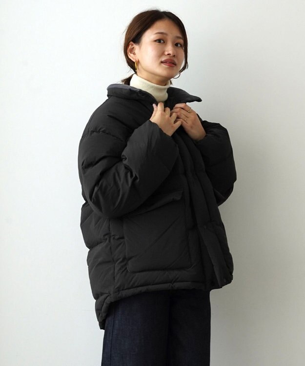 KWD 【日本製/高品質ダウン】PATOFU×KWD DOWN JACKET グリーンダウン ダウンジャケット ブラック