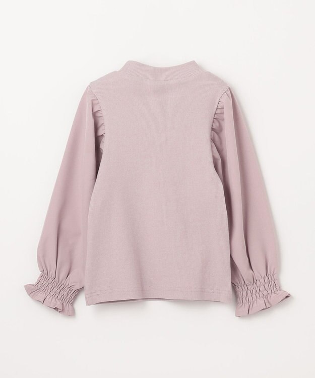 ANY KIDS リボン ボウタイ付き カットソー ピンクベージュ