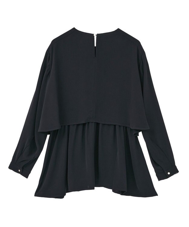 AMERICAN HOLIC 【イージーケア】Ｗクロスティアードブラウス Dark Navy