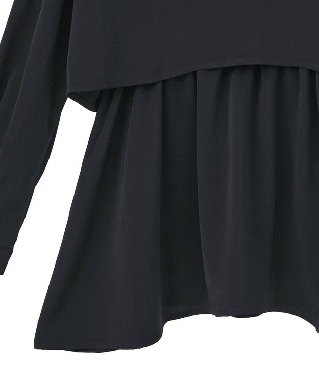 AMERICAN HOLIC 【イージーケア】Ｗクロスティアードブラウス Dark Navy