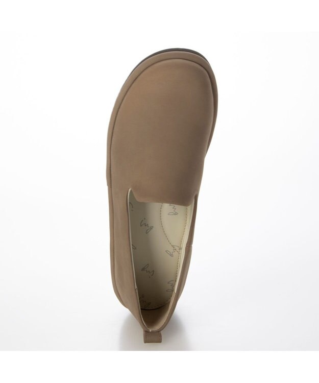 ing <ing>【サスティナブル】ボリュームソールスリッポンシューズ ライトオークヌバック