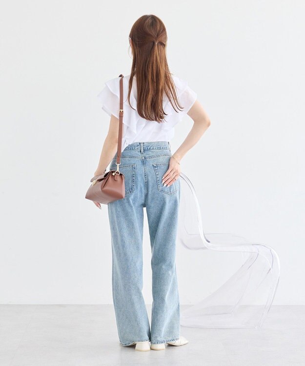 earth music&ecology ラッフルブラウス Off White