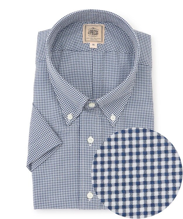 J.PRESS MEN 【KING SIZE / BEAT HEAT SYSTEM】半袖シャツ / B.D. ネイビー系3