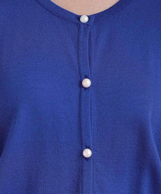 Tiaclasse 【洗える】フレアスリーブカーディガン ディープブルー