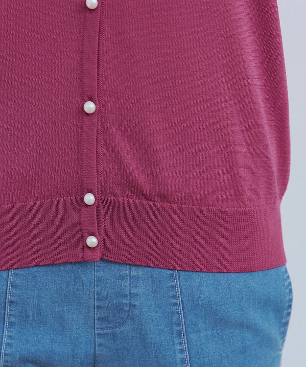 Tiaclasse 【洗える】フレアスリーブカーディガン ディープピンク