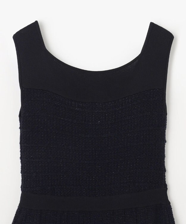 GRACE CONTINENTAL ツイードマーメイドニットワンピース ブラック