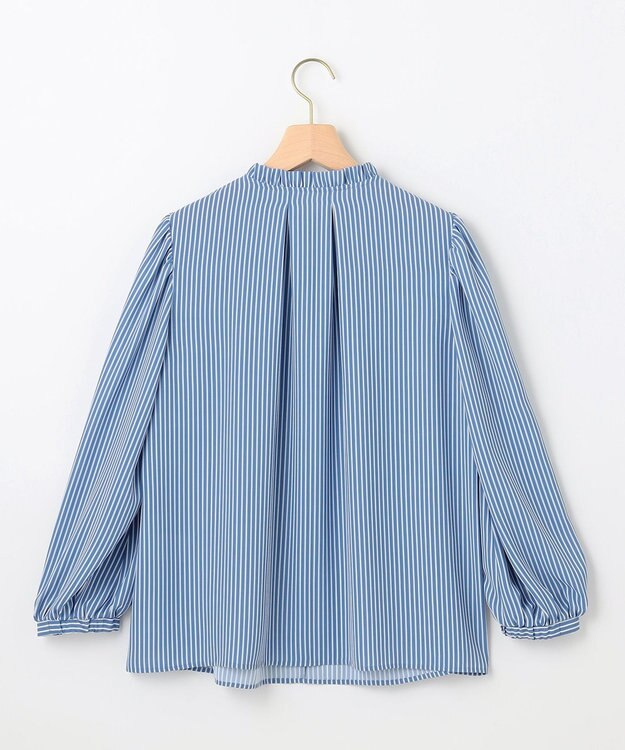 組曲 S ライトデシンフリル襟 ブラウス ブルー系1